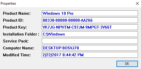 Find the product key windows 10